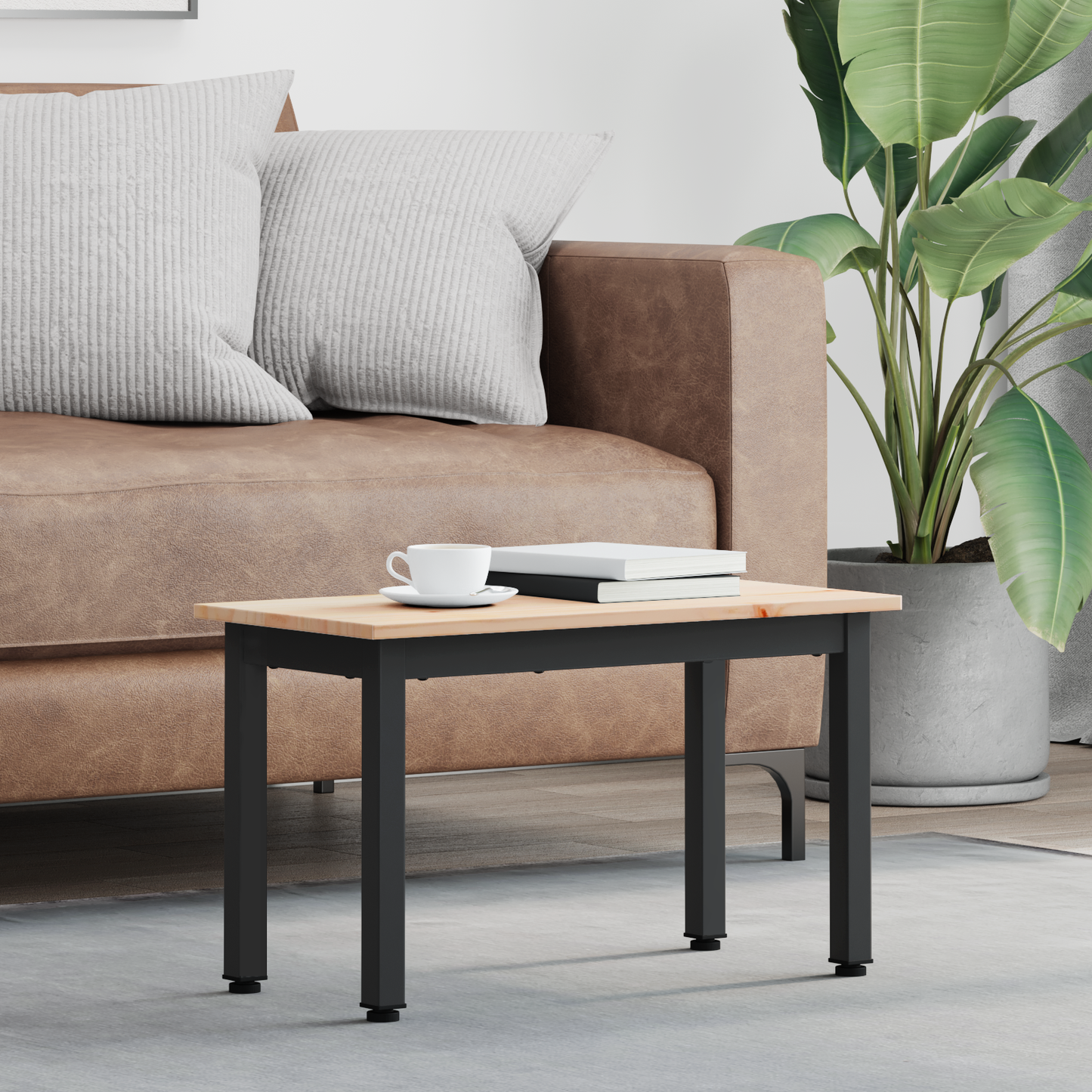 Coffee Table Natural 60 x 30 x 36 cm Solid Pine Wood