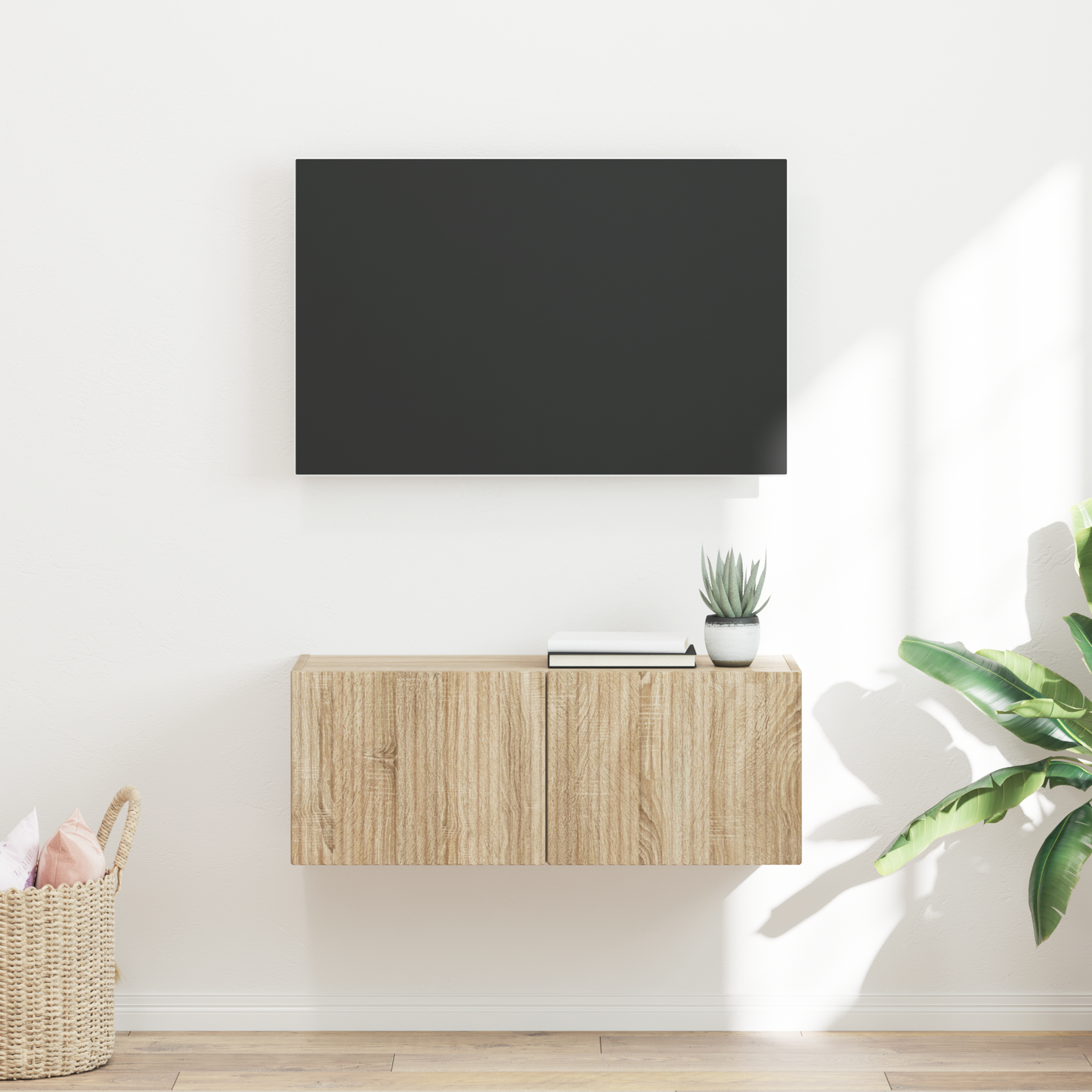 TV Wall Cabinet Sonoma 78.5 x 31 x 29.5 cm Engineered Wood