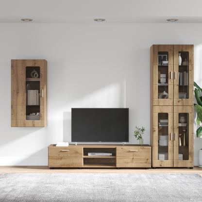 TV Cabinet Set FLORIN 3 pcs Artisan Oak Engineered Wood