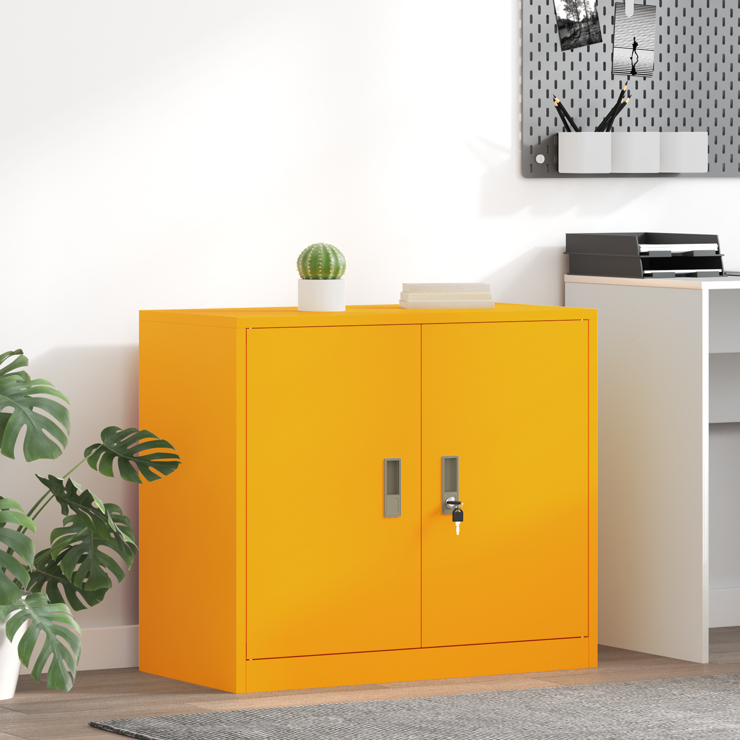 Storage Cabinet Mustard Yellow 80 x 40 x 70 cm Steel
