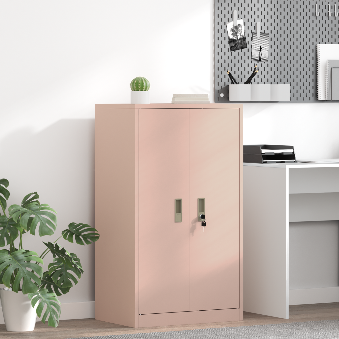 Storage Cabinet Pink 60 x 40 x 90 cm Steel
