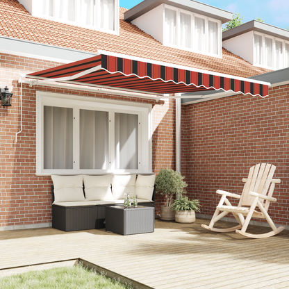 Retractable Awning Retractable Orange and Brown 350 x 250 cm