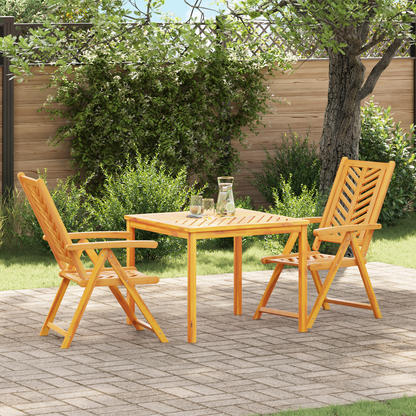 Garden Dining Set 3 pcs Brown Solid Acacia Wood