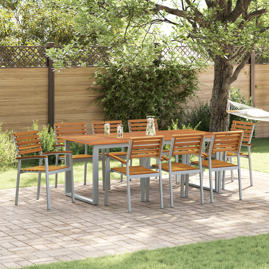 Garden Chair 8 pcs Brown 56 x 57 x 87 cm Solid Acacia Wood