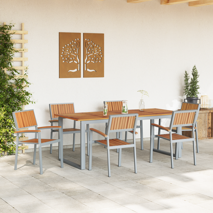 Stacking Chair 6 pcs Brown 56 x 57 x 87 cm Solid Acacia Wood