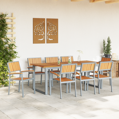 Stacking Chair 8 pcs Brown 56 x 57 x 87 cm Solid Acacia Wood