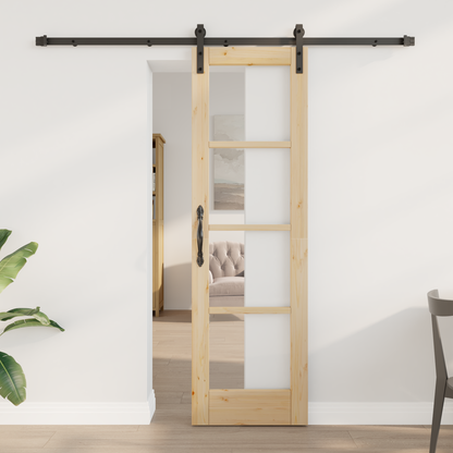 Sliding Door ORKDAL Natural and Black 61 x 198.5 cm