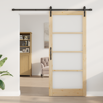 Sliding Door ORKDAL Natural and Black 93 x 211 cm