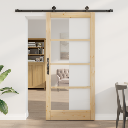 Sliding Door ORKDAL Natural and Black 93 x 202 cm