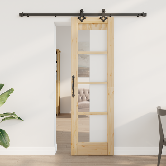 Sliding Door ORKDAL Natural and Black 61 x 198.5 cm