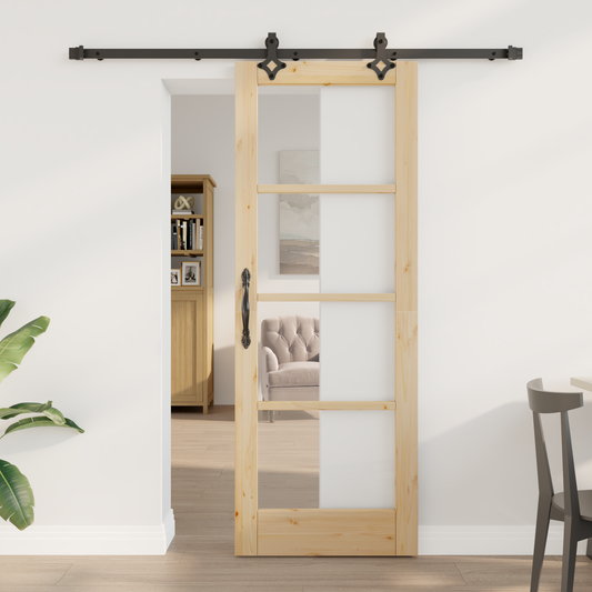Sliding Door ORKDAL Natural and Black 73.5 x 198.5 cm