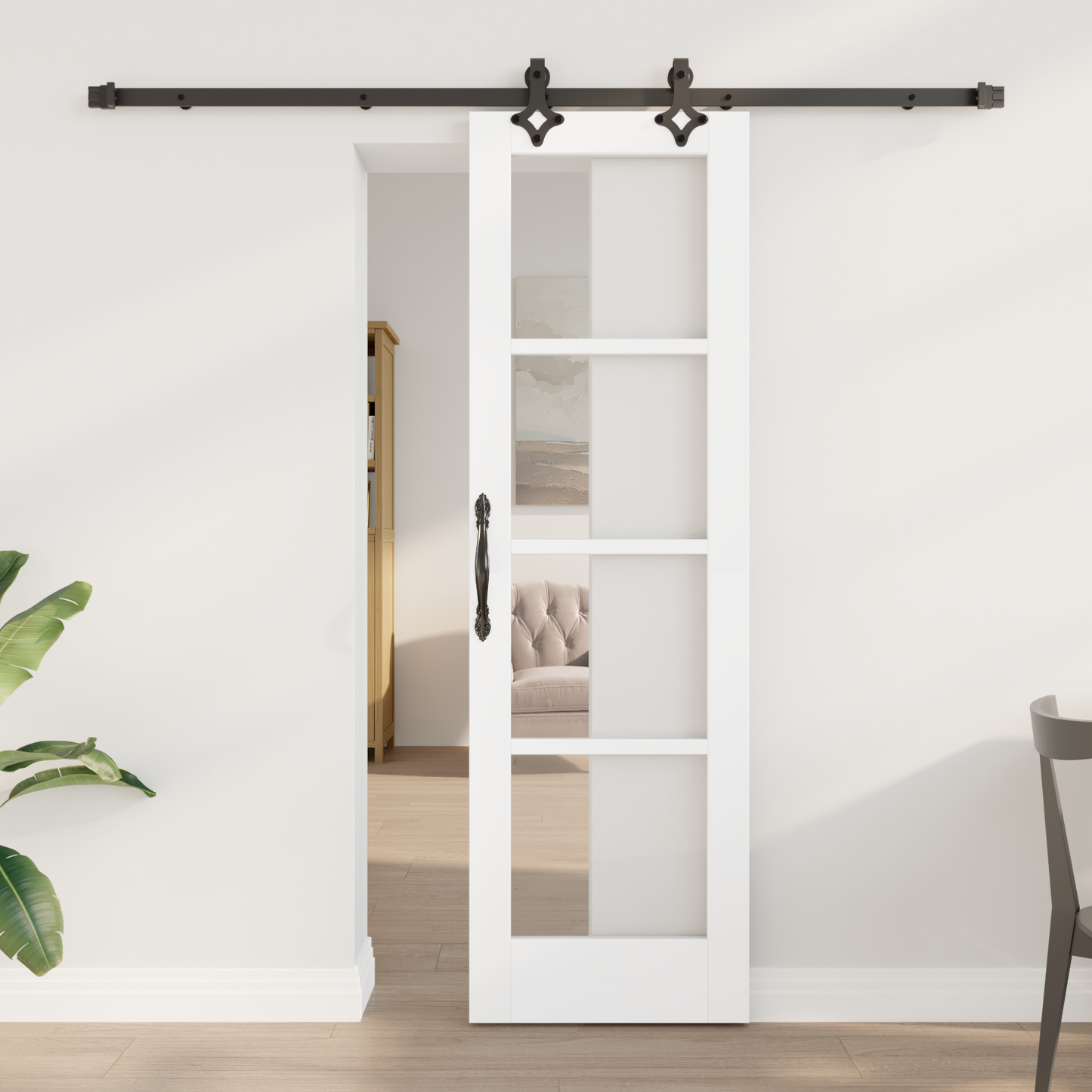 Sliding Door ORKDAL White and Black 61 x 198.5 cm