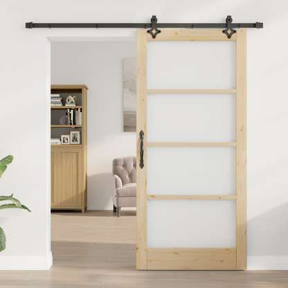 Sliding Door ORKDAL Natural and Black 93 x 202 cm