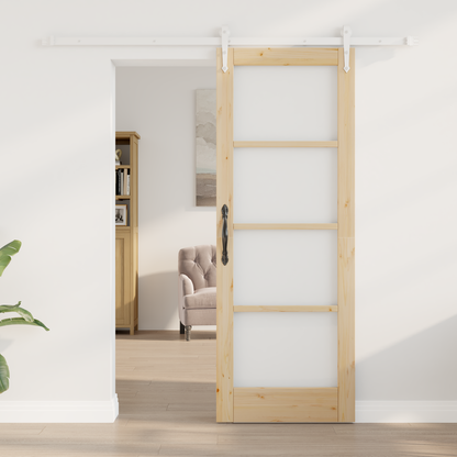 Sliding Door Manual Brown 73.5 x 198.5 cm Wood and metal