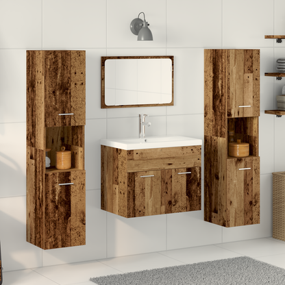 Storage Set Wall-mounted 4 pcs Engineered Wood