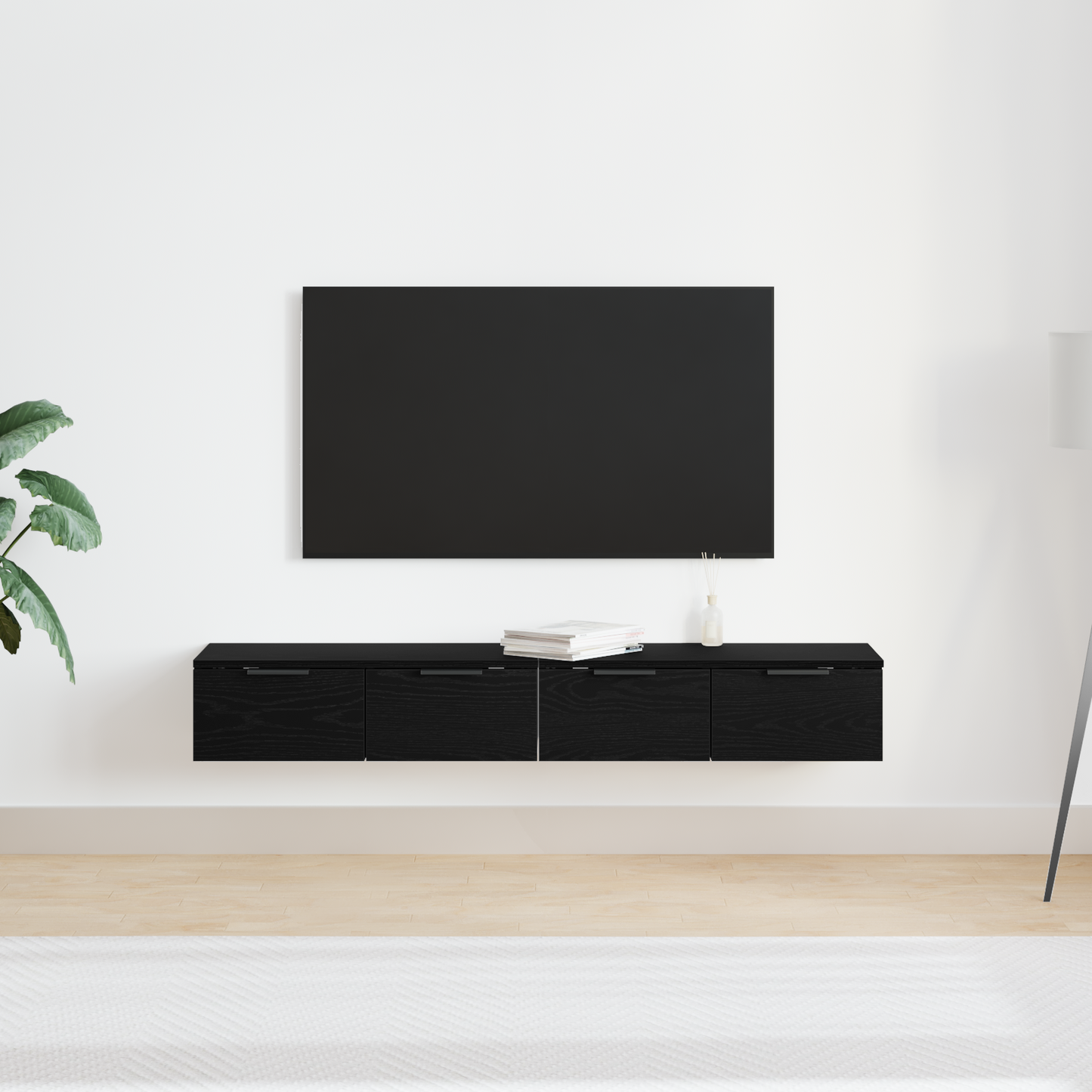 Wall-mounted Cabinet 2 pcs Black Oak 68 x 30 x 20 cm