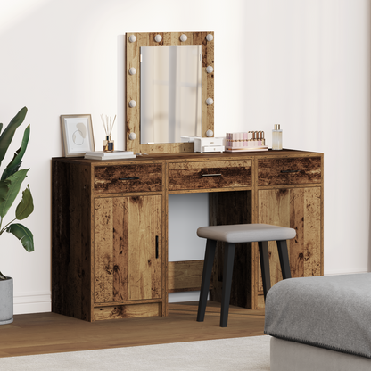 Dressing Table with Door Brown 50 x 41 x 135 cm Engineered Wood