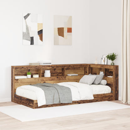 Storage Headboard with Shelf Old Wood 80 cm Engineered Wood