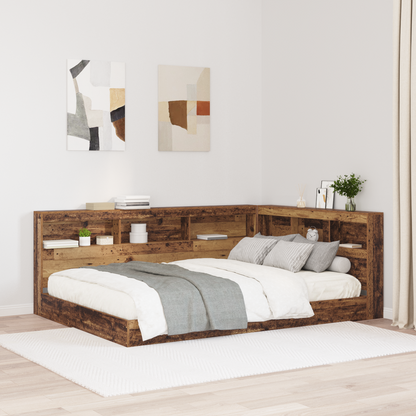 Storage Headboard with Shelf Old Wood 160 cm Engineered Wood