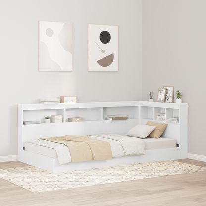 Storage Headboard with Shelf White 75 cm Engineered Wood