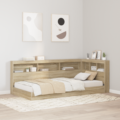 Storage Headboard with Shelf Sonoma Oak 75 cm Engineered Wood