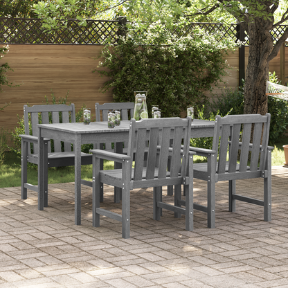 Garden Chair 4 pcs Light Grey 65.5 x 59 x 88 cm Polyethylene