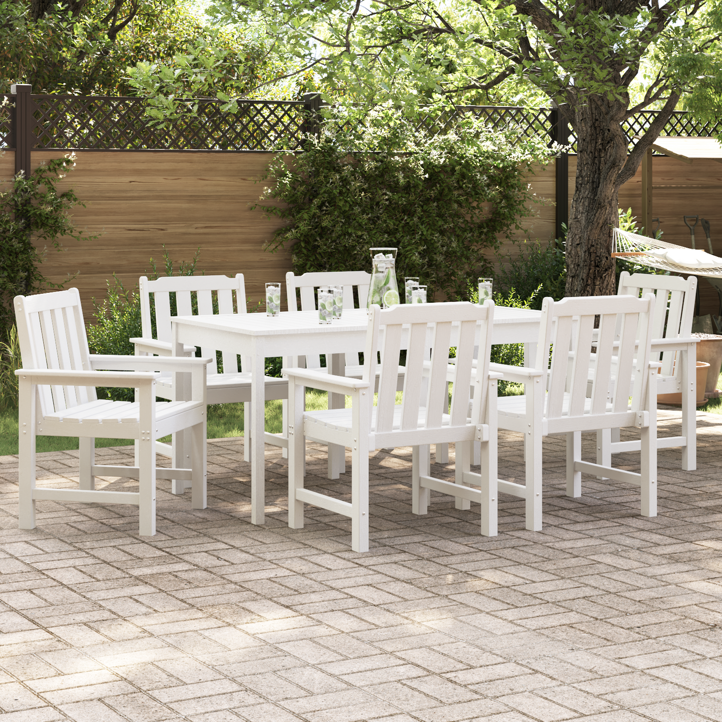 Garden Chair 6 pcs White 65.5 x 59 x 88 cm Polyethylene