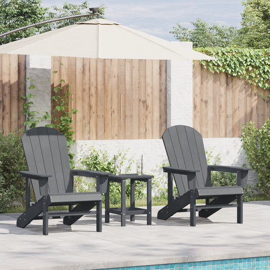 Garden Chair 2 pcs Light Grey 82 x 74 x 92 cm Polyethylene