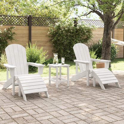Garden Chair 3 pcs White Polyethylene