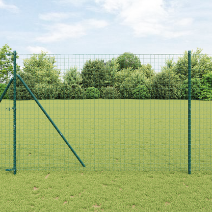 Embedded Fence Post 52 pcs Green Powder-Coated Steel
