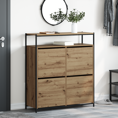 Shoe Cabinet Artisan Oak 100 x 34 x 112 cm Engineered Wood