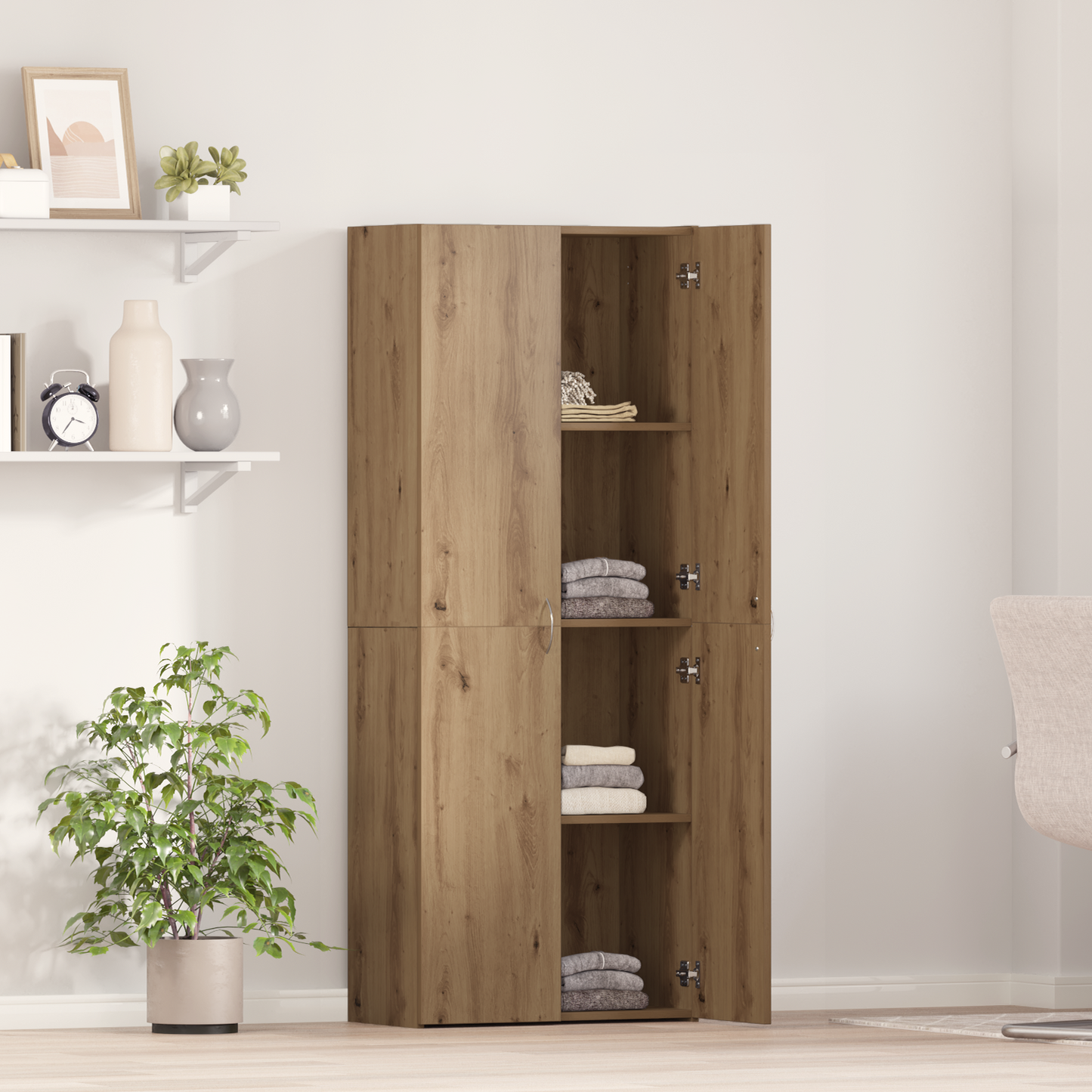 Office Cabinet Artisan Oak 60 x 32 x 152.5 cm Engineered Wood