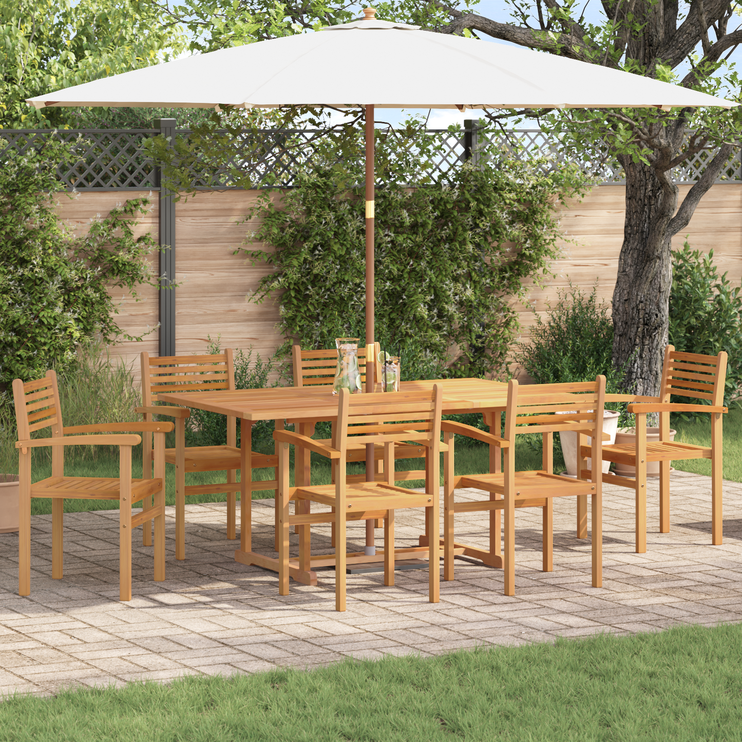 Chair 6 pcs Brown 56 x 55 x 90.5 cm Solid Teak Wood