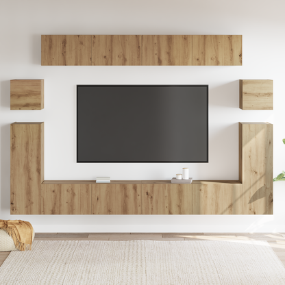 TV Units Wall-mounted 4 pcs Artisan Oak Engineered wood