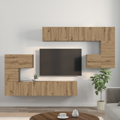 TV Units Wall-mounted 4 pcs Artisan Oak Engineered wood