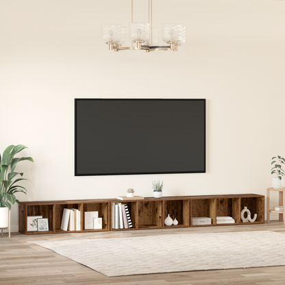 TV Cabinet Set 3 pcs Old Wood 37 x 35 x 107 cm Engineered Wood