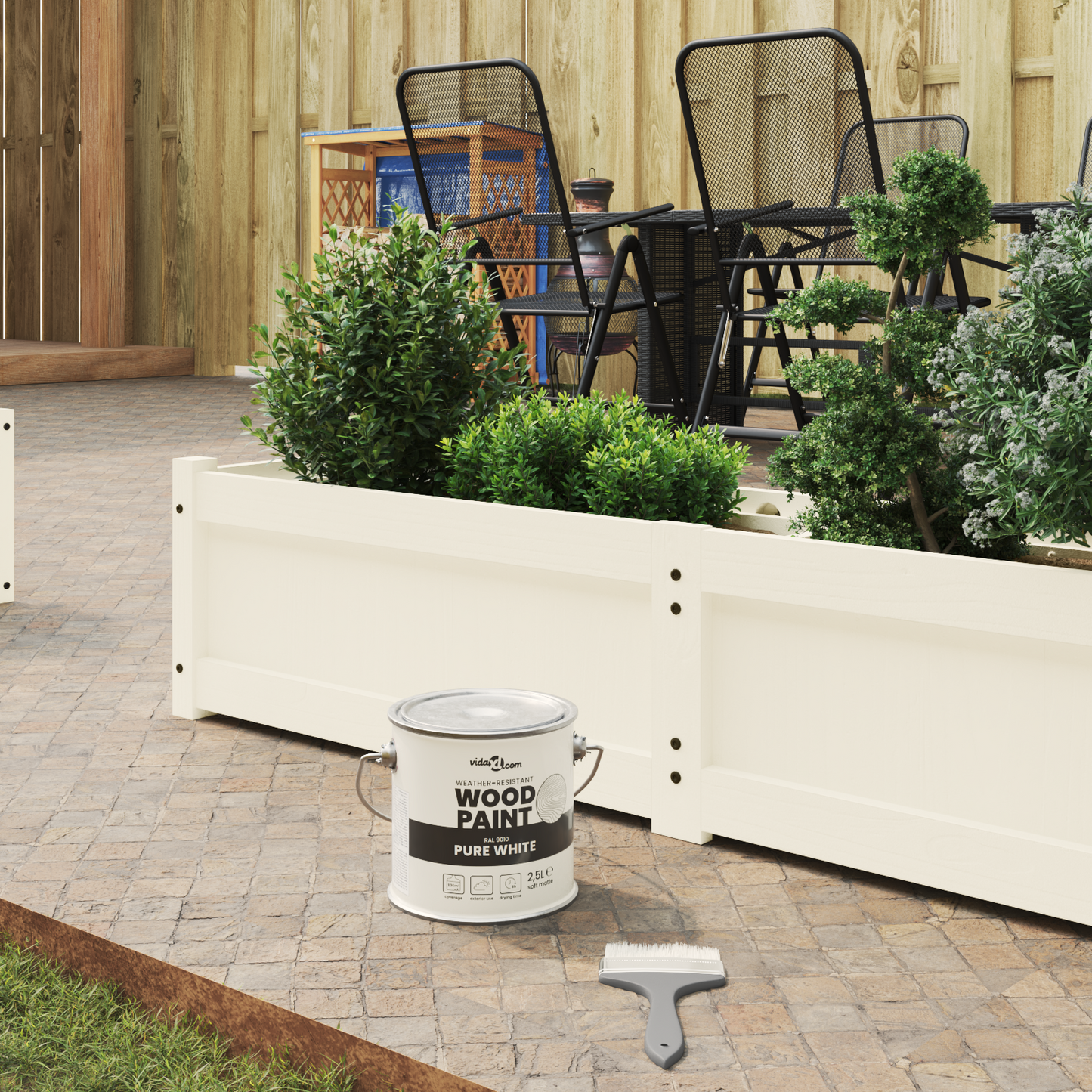 Wood Paint White 2.5 L Wall Print