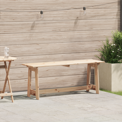 Outdoor Bench Natural 119 x 37 x 47 cm Solid Pine Wood