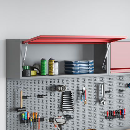 Tool Cabinet with Storage Red and Grey 100 x 25 x 35 cm