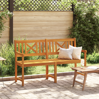 Outdoor Bench Natural 150 x 56 x 90 cm Solid Acacia Wood