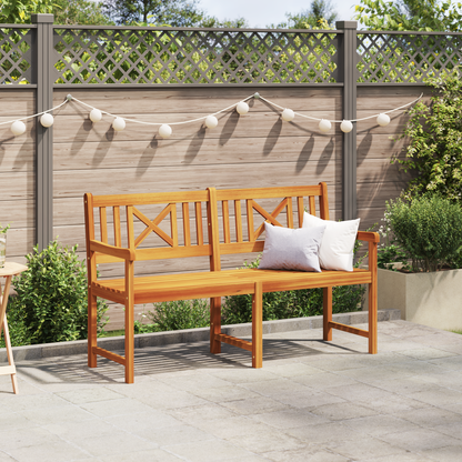 Outdoor Bench Natural 150 x 56 x 90 cm Solid Acacia Wood