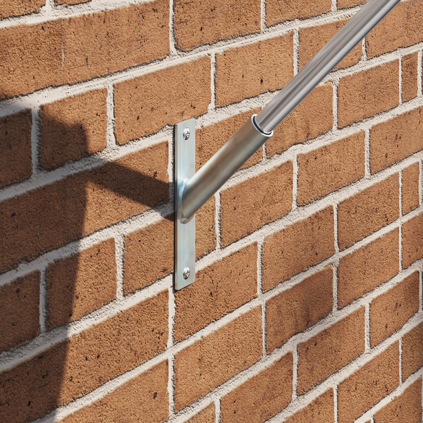Flag Pole Holde Silver 15 x 3 x 0.35 cm Steel