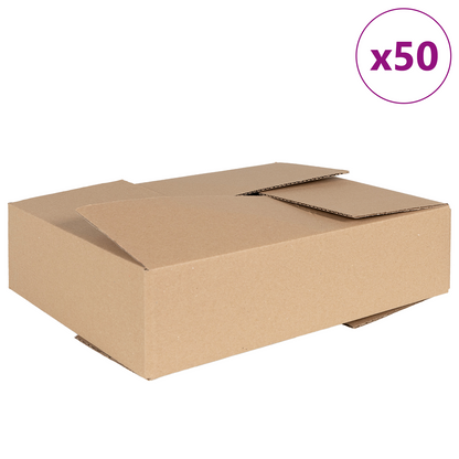 Folding Box 50 pcs Natural 40 x 30 x 10 cm Cardboard