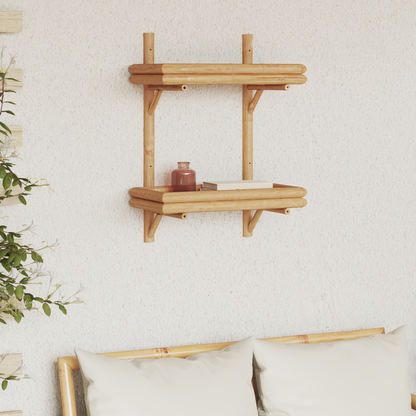 Wall Shelf with Shelf Wall-mounted Brown 39 x 26 x 60 cm Bamboo