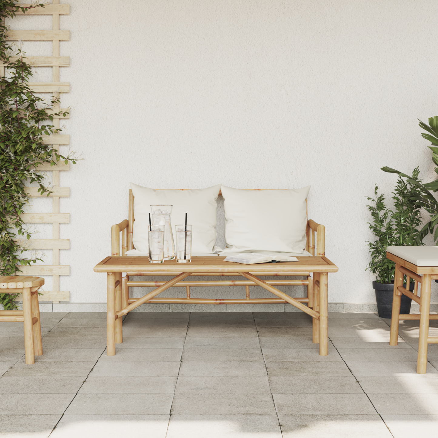 Coffee Table Brown 110 x 50 x 43 cm Bamboo
