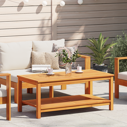 Side Table Oil Natural 110 x 55 x 45 cm Solid Acacia Wood
