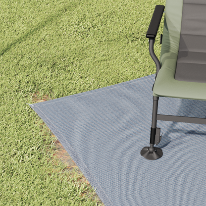 Tent Carpet Folding Blue and Grey 300 x 200 cm Polyethylene