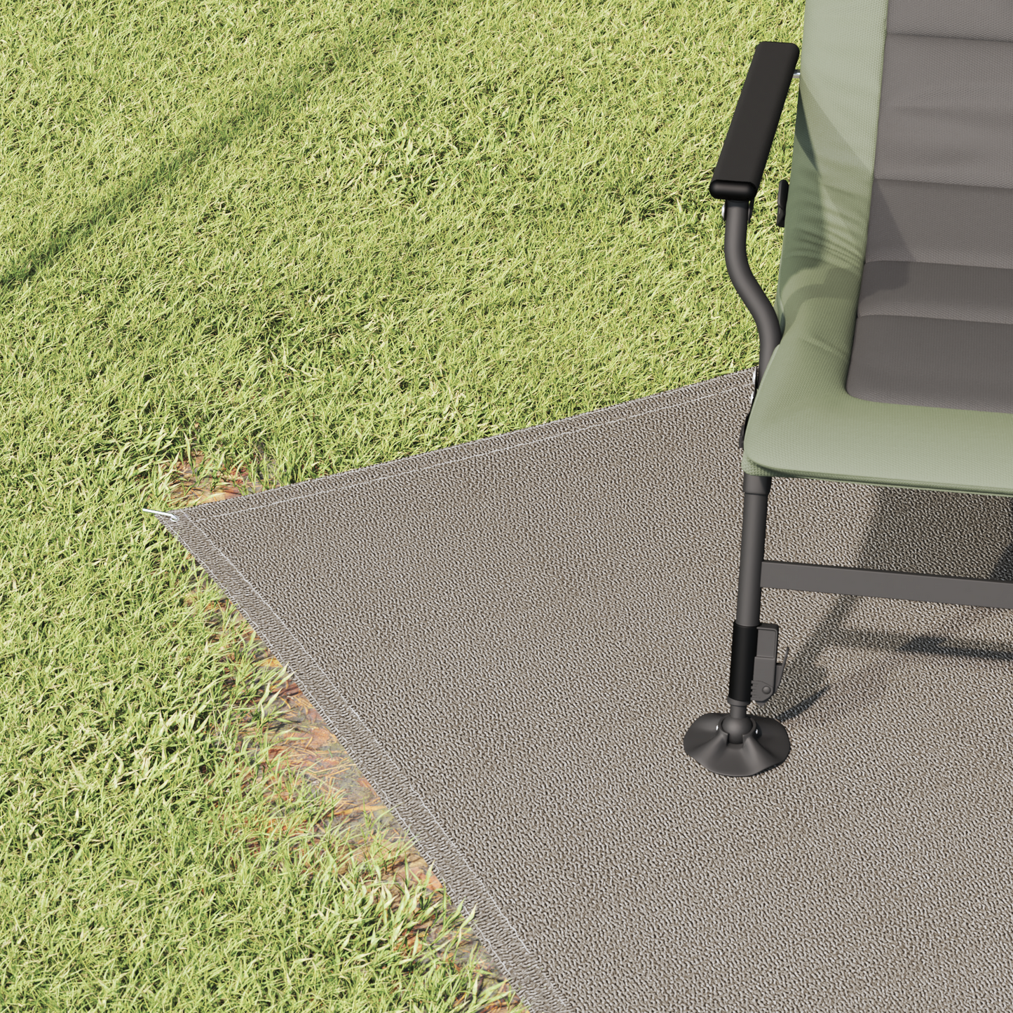 Tent Carpet Folding Manual Light Grey 400 x 250 cm Polyethylene