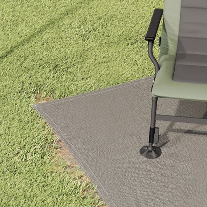 Tent Carpet Folding Manual Light Grey 400 x 250 cm Polyethylene