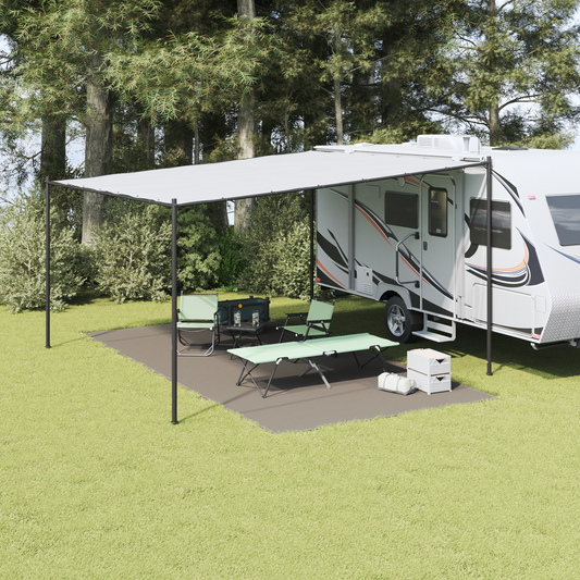 Tent Carpet Folding Manual Light Grey 600 x 300 cm Polyethylene